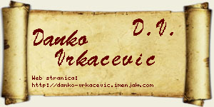 Danko Vrkačević vizit kartica